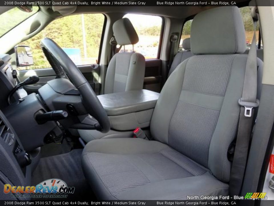 2008 Dodge Ram 3500 SLT Quad Cab 4x4 Dually Bright White / Medium Slate Gray Photo #12