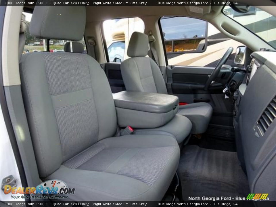 2008 Dodge Ram 3500 SLT Quad Cab 4x4 Dually Bright White / Medium Slate Gray Photo #13