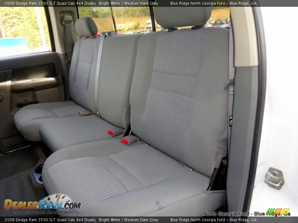 2008 Dodge Ram 3500 SLT Quad Cab 4x4 Dually Bright White / Medium Slate Gray Photo #14