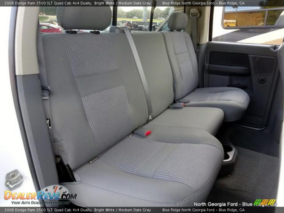 2008 Dodge Ram 3500 SLT Quad Cab 4x4 Dually Bright White / Medium Slate Gray Photo #15