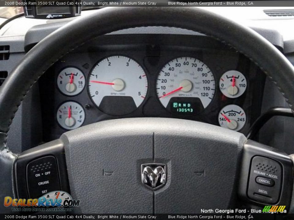 2008 Dodge Ram 3500 SLT Quad Cab 4x4 Dually Bright White / Medium Slate Gray Photo #21