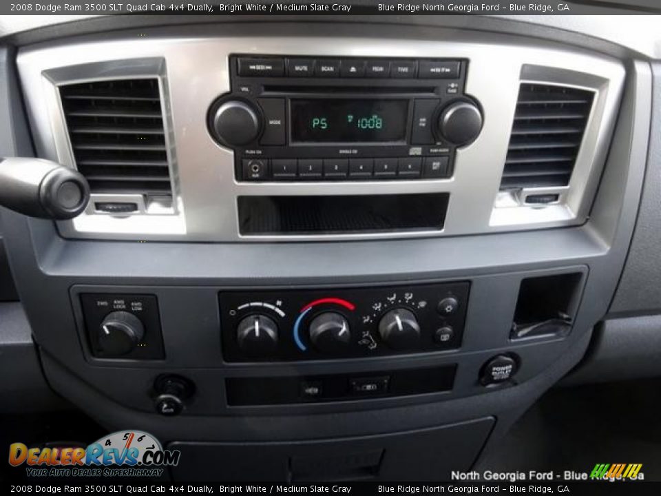 2008 Dodge Ram 3500 SLT Quad Cab 4x4 Dually Bright White / Medium Slate Gray Photo #23