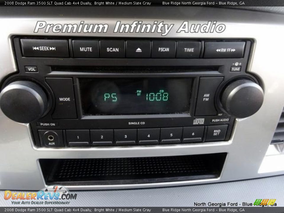 2008 Dodge Ram 3500 SLT Quad Cab 4x4 Dually Bright White / Medium Slate Gray Photo #24