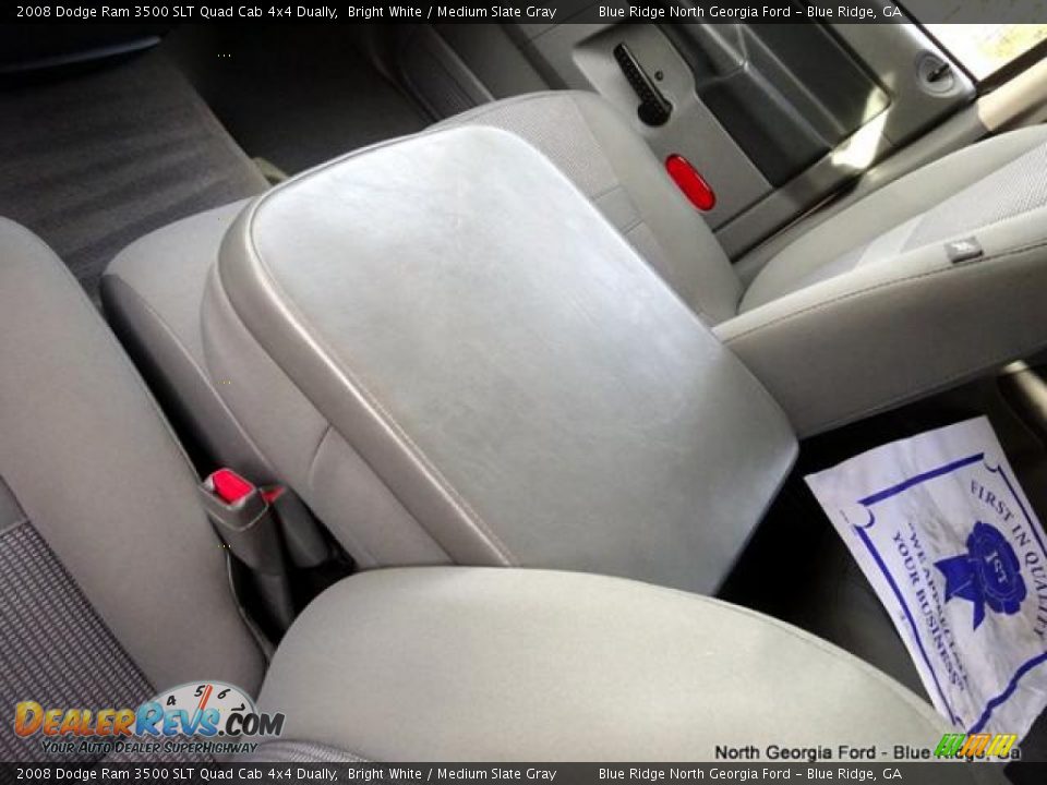 2008 Dodge Ram 3500 SLT Quad Cab 4x4 Dually Bright White / Medium Slate Gray Photo #32
