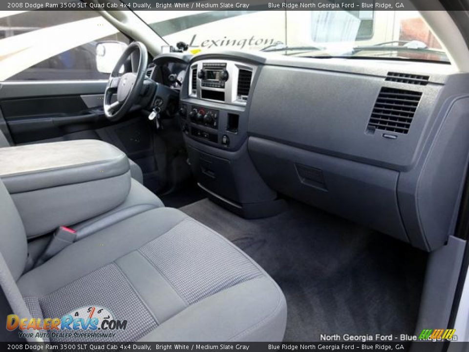 2008 Dodge Ram 3500 SLT Quad Cab 4x4 Dually Bright White / Medium Slate Gray Photo #36