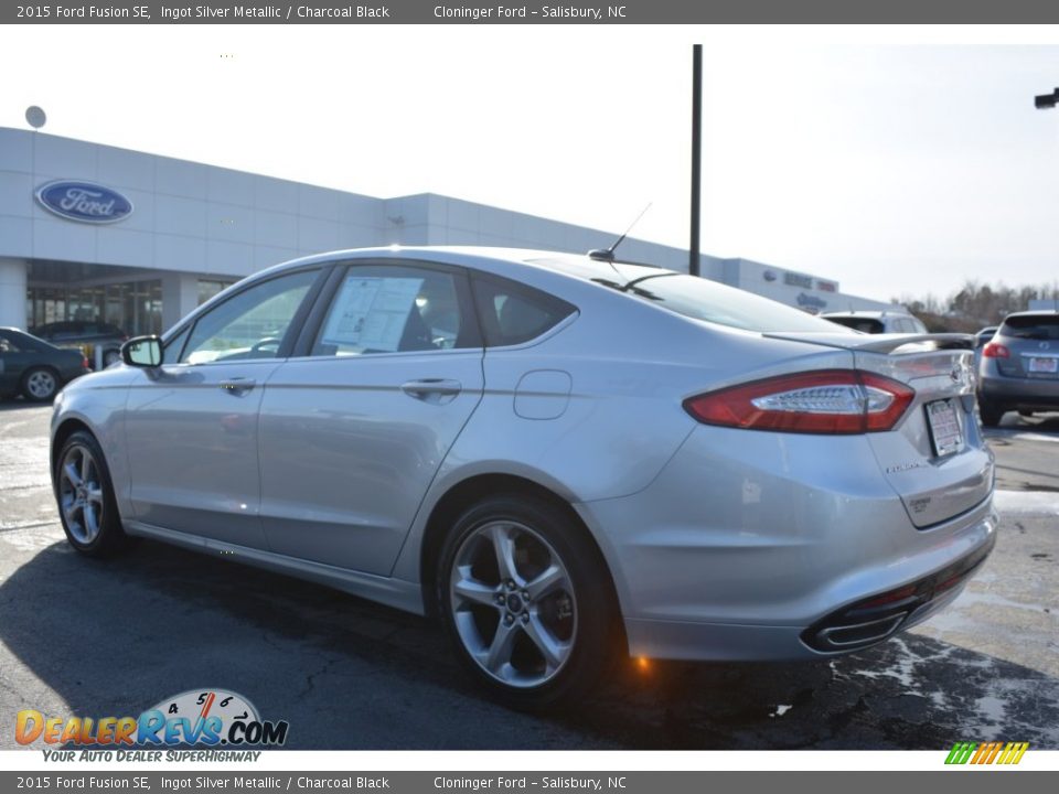 2015 Ford Fusion SE Ingot Silver Metallic / Charcoal Black Photo #5