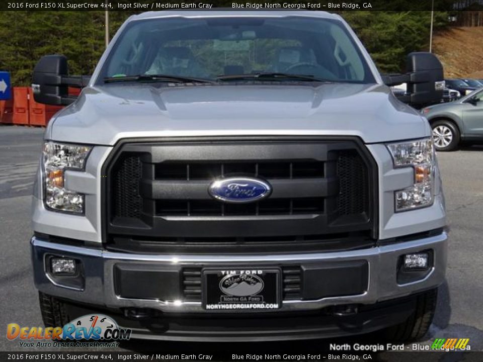 2016 Ford F150 XL SuperCrew 4x4 Ingot Silver / Medium Earth Gray Photo #8