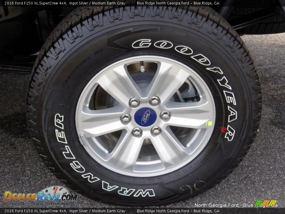2016 Ford F150 XL SuperCrew 4x4 Ingot Silver / Medium Earth Gray Photo #9