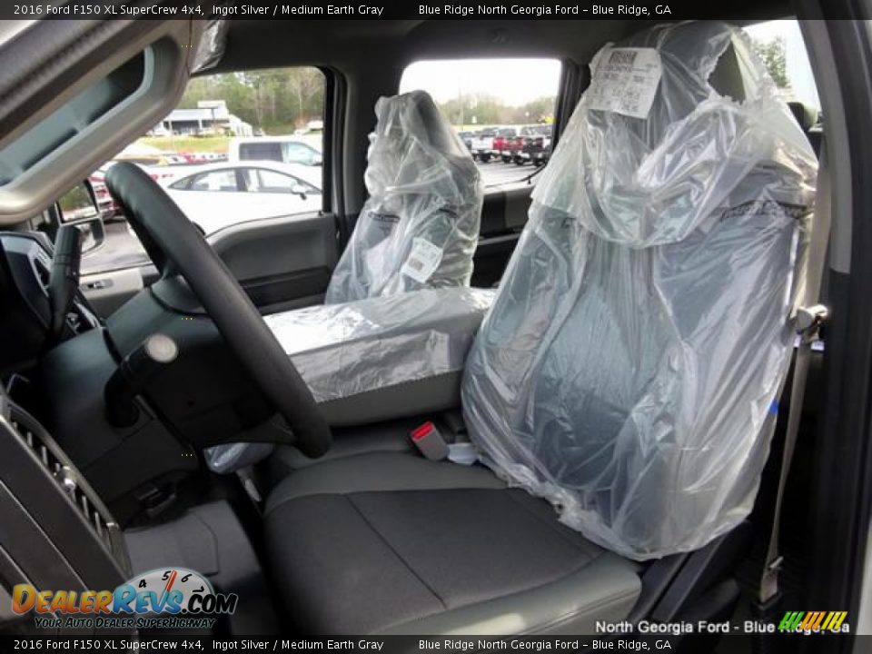 2016 Ford F150 XL SuperCrew 4x4 Ingot Silver / Medium Earth Gray Photo #11