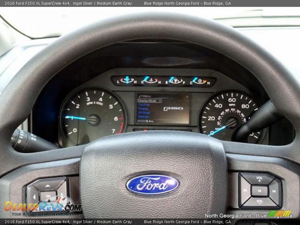 2016 Ford F150 XL SuperCrew 4x4 Ingot Silver / Medium Earth Gray Photo #19
