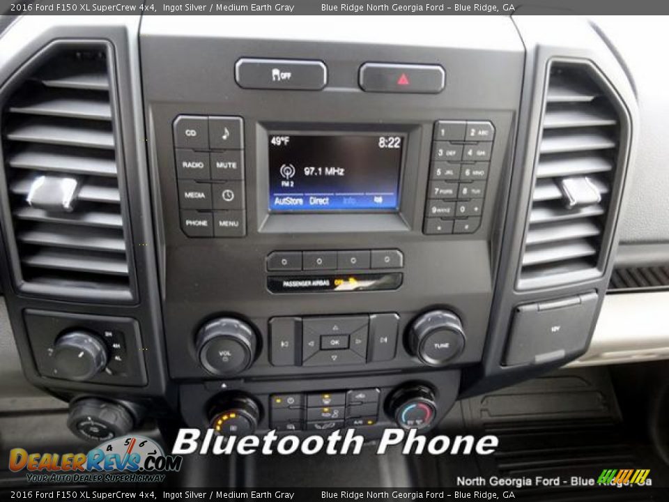 2016 Ford F150 XL SuperCrew 4x4 Ingot Silver / Medium Earth Gray Photo #20