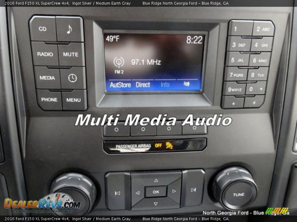 2016 Ford F150 XL SuperCrew 4x4 Ingot Silver / Medium Earth Gray Photo #22