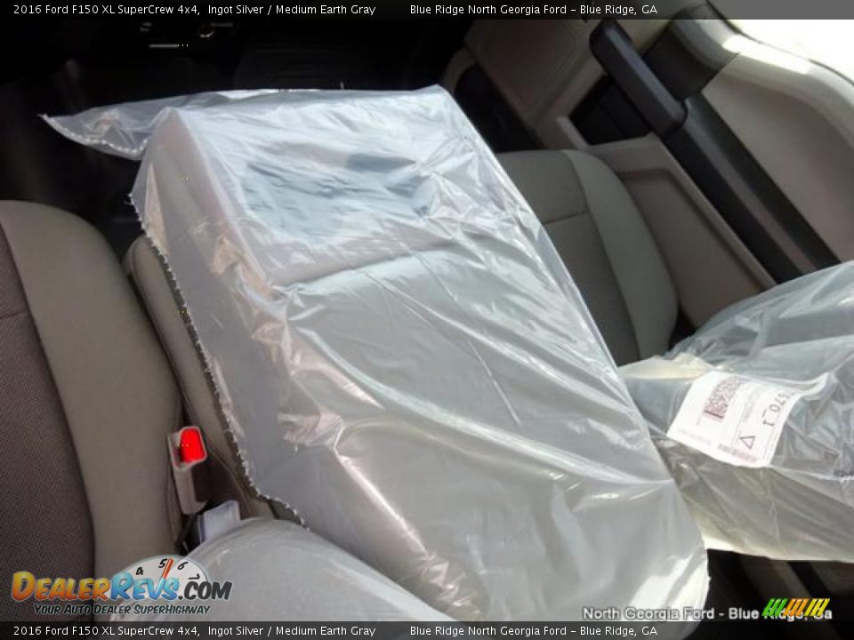 2016 Ford F150 XL SuperCrew 4x4 Ingot Silver / Medium Earth Gray Photo #25