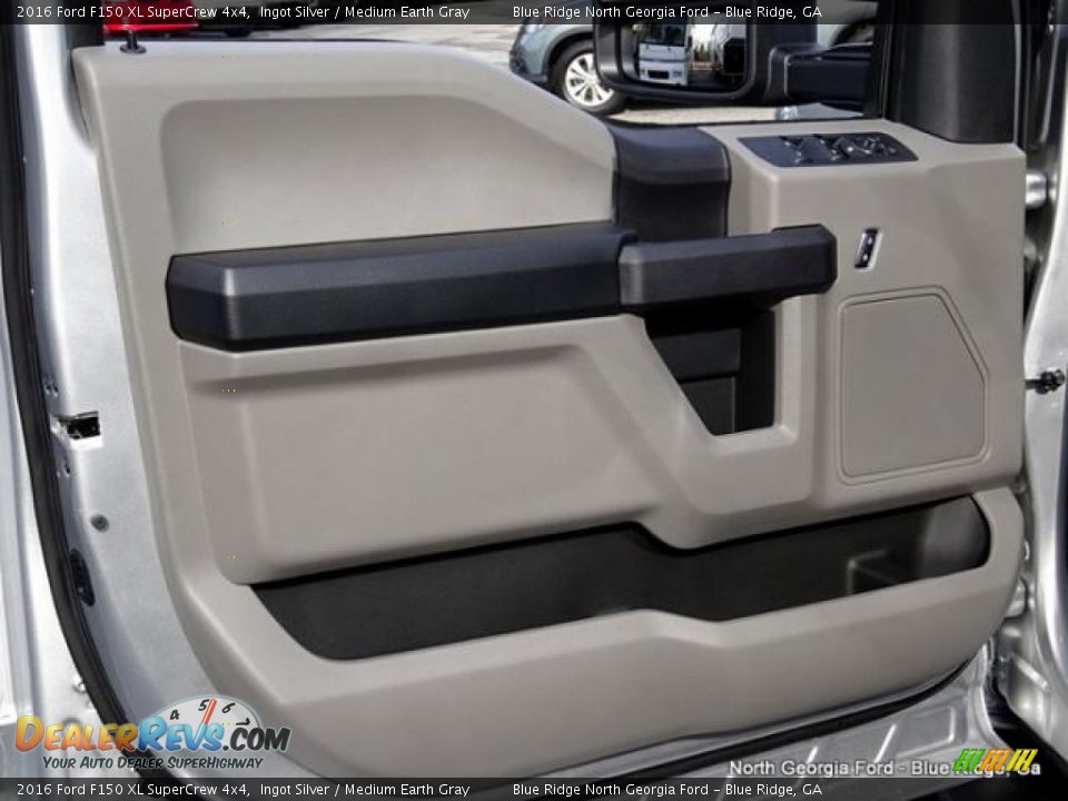 2016 Ford F150 XL SuperCrew 4x4 Ingot Silver / Medium Earth Gray Photo #27