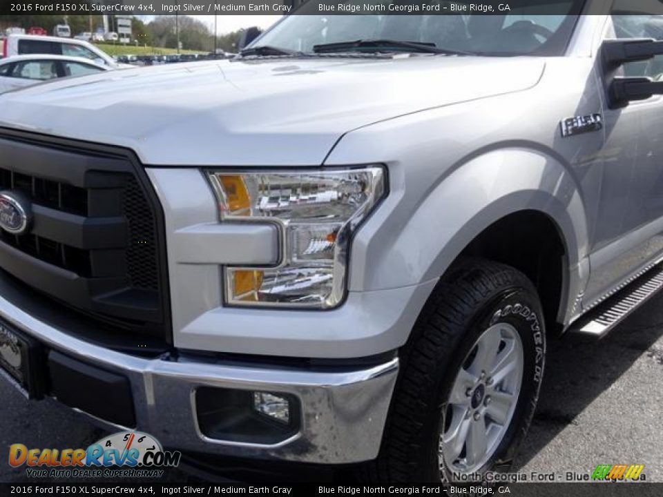 2016 Ford F150 XL SuperCrew 4x4 Ingot Silver / Medium Earth Gray Photo #32