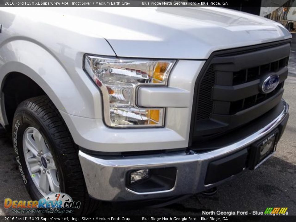 2016 Ford F150 XL SuperCrew 4x4 Ingot Silver / Medium Earth Gray Photo #33