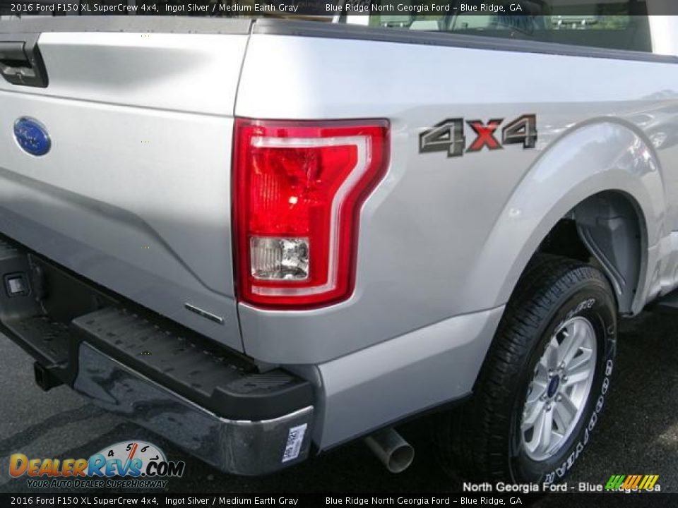 2016 Ford F150 XL SuperCrew 4x4 Ingot Silver / Medium Earth Gray Photo #34
