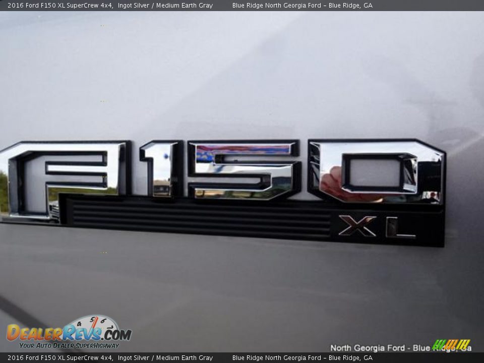 2016 Ford F150 XL SuperCrew 4x4 Ingot Silver / Medium Earth Gray Photo #36