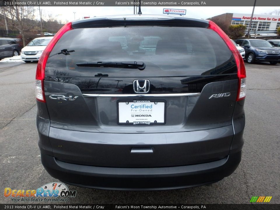 2013 Honda CR-V LX AWD Polished Metal Metallic / Gray Photo #4