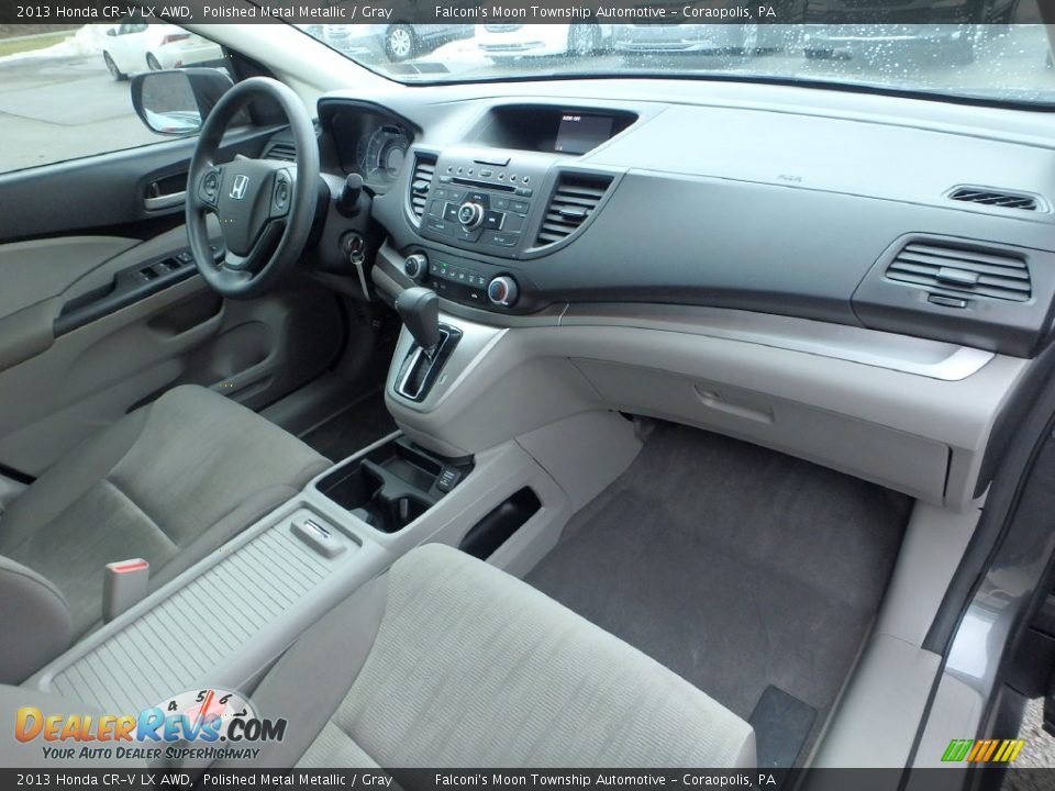 2013 Honda CR-V LX AWD Polished Metal Metallic / Gray Photo #11