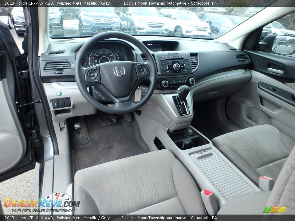 2013 Honda CR-V LX AWD Polished Metal Metallic / Gray Photo #17