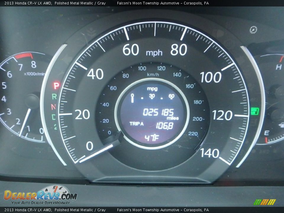 2013 Honda CR-V LX AWD Polished Metal Metallic / Gray Photo #25