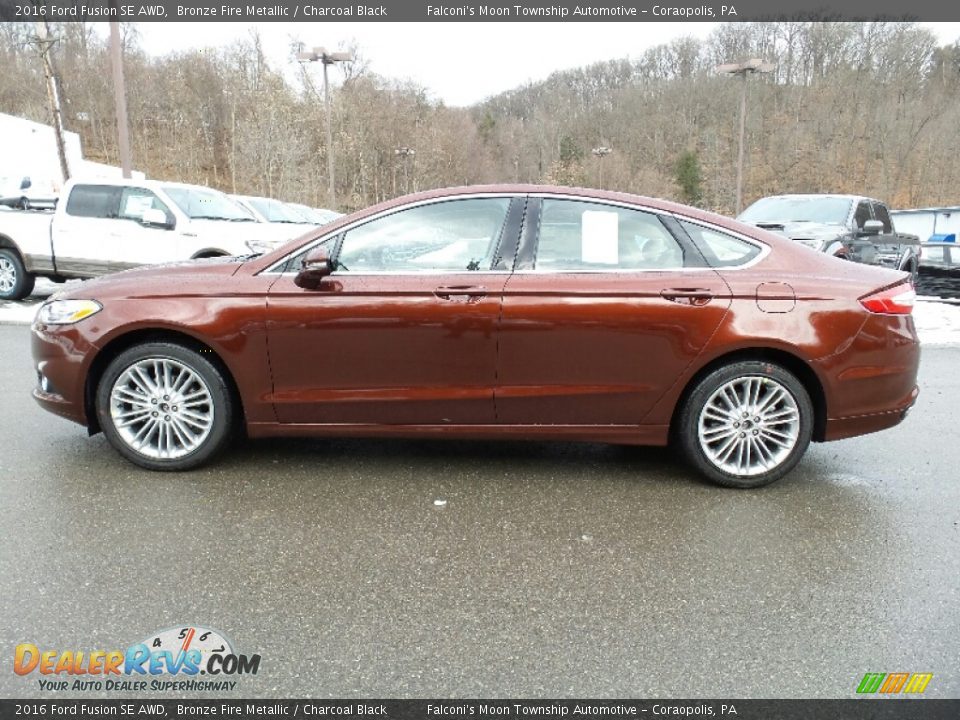 2016 Ford Fusion SE AWD Bronze Fire Metallic / Charcoal Black Photo #1
