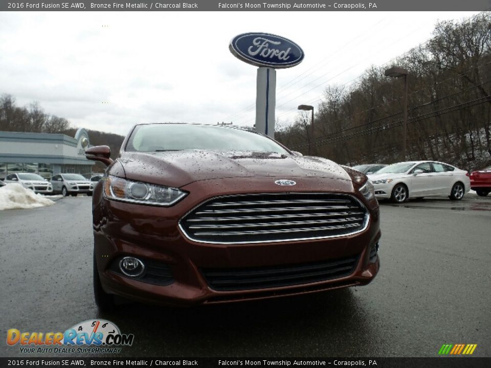 2016 Ford Fusion SE AWD Bronze Fire Metallic / Charcoal Black Photo #2