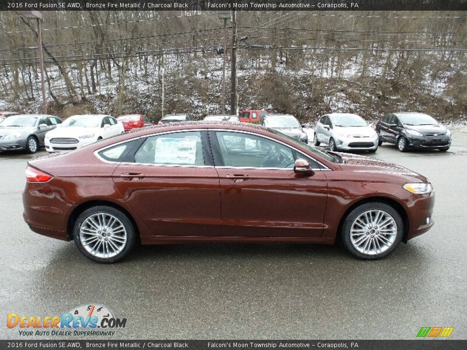 2016 Ford Fusion SE AWD Bronze Fire Metallic / Charcoal Black Photo #4