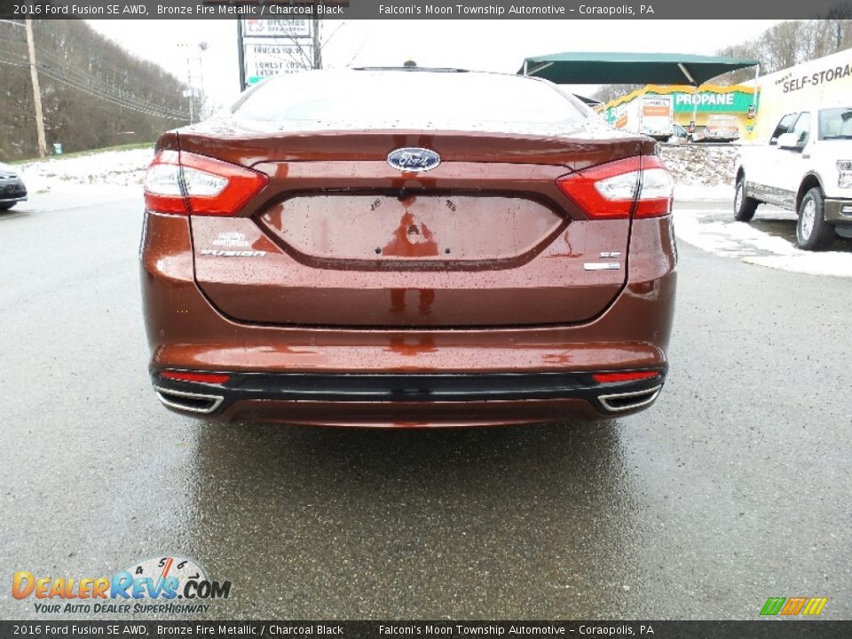 2016 Ford Fusion SE AWD Bronze Fire Metallic / Charcoal Black Photo #6
