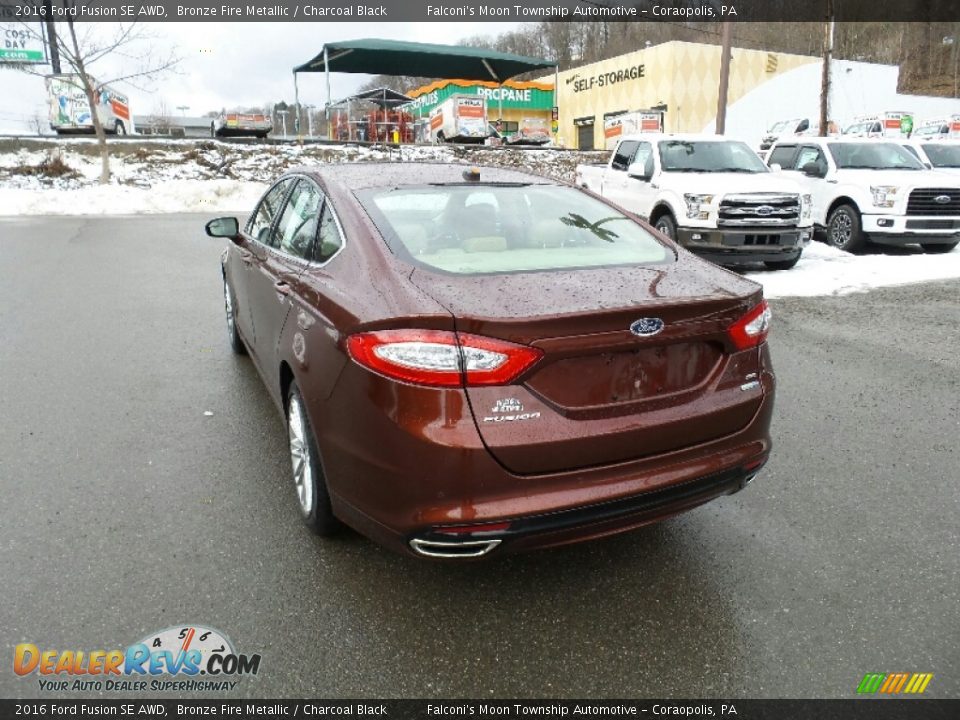 2016 Ford Fusion SE AWD Bronze Fire Metallic / Charcoal Black Photo #7