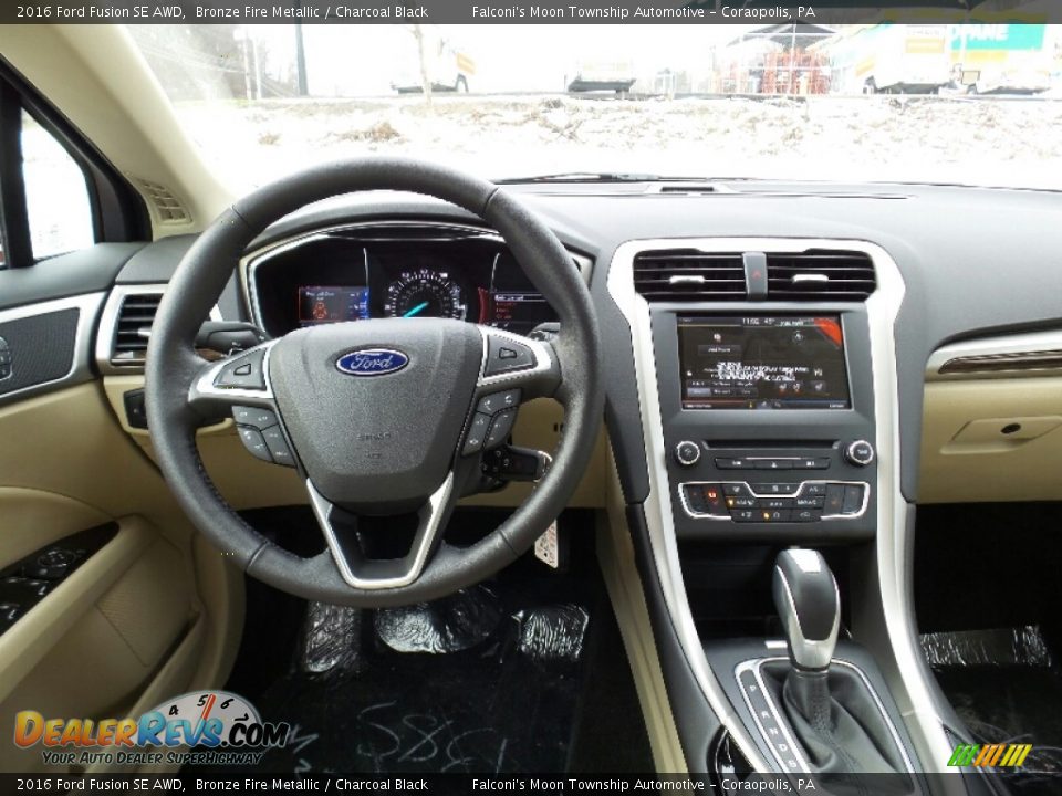 2016 Ford Fusion SE AWD Bronze Fire Metallic / Charcoal Black Photo #10