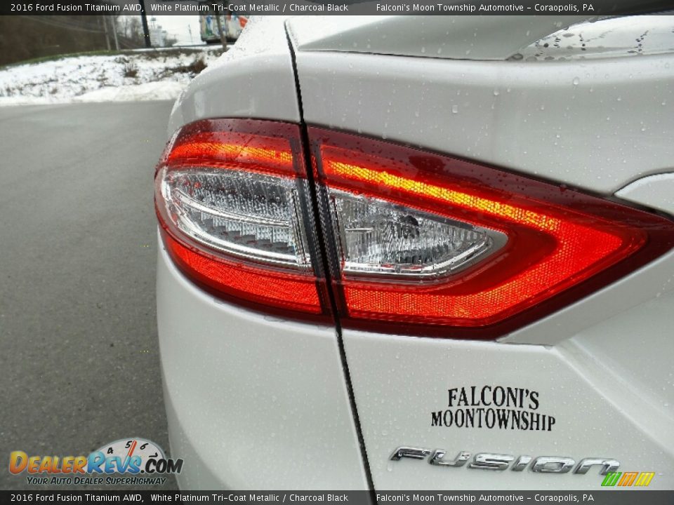 2016 Ford Fusion Titanium AWD White Platinum Tri-Coat Metallic / Charcoal Black Photo #6