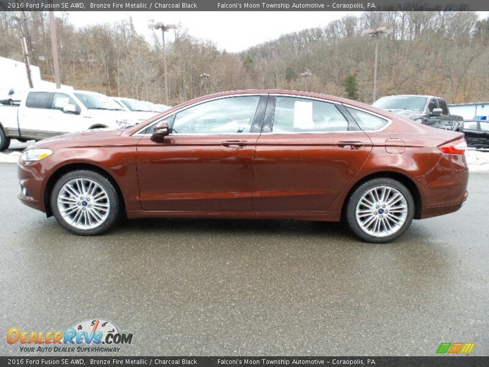 2016 Ford Fusion SE AWD Bronze Fire Metallic / Charcoal Black Photo #1
