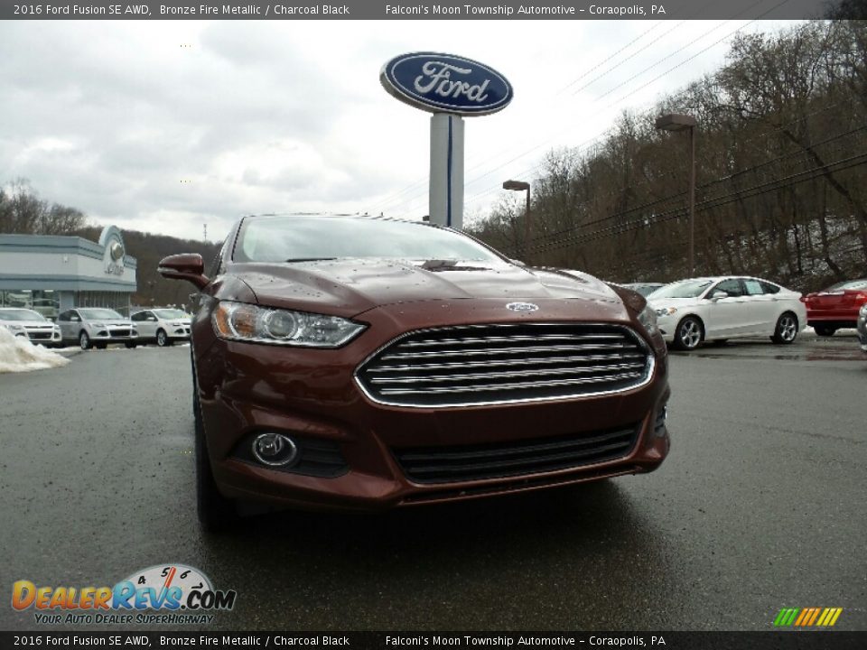 2016 Ford Fusion SE AWD Bronze Fire Metallic / Charcoal Black Photo #2