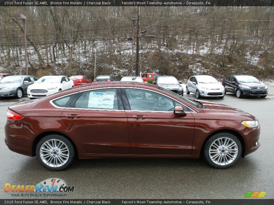 2016 Ford Fusion SE AWD Bronze Fire Metallic / Charcoal Black Photo #4