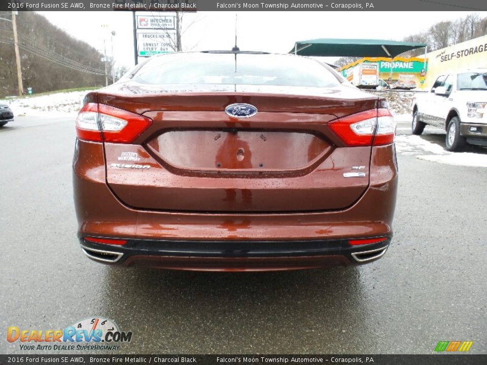 2016 Ford Fusion SE AWD Bronze Fire Metallic / Charcoal Black Photo #7