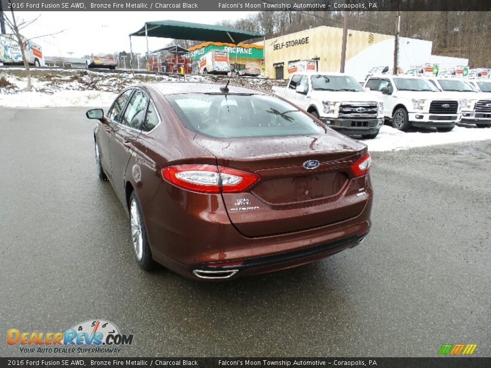 2016 Ford Fusion SE AWD Bronze Fire Metallic / Charcoal Black Photo #8