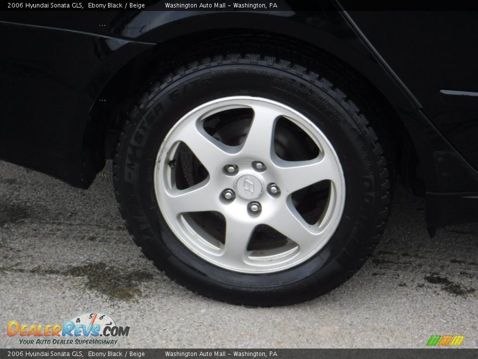2006 Hyundai Sonata GLS Ebony Black / Beige Photo #3