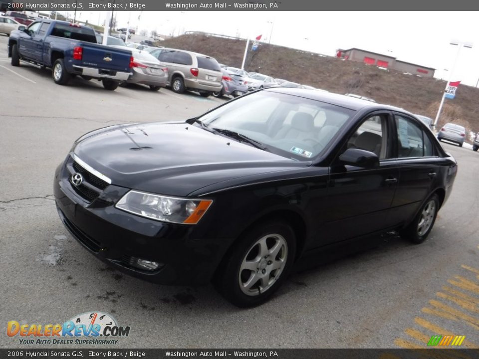2006 Hyundai Sonata GLS Ebony Black / Beige Photo #5