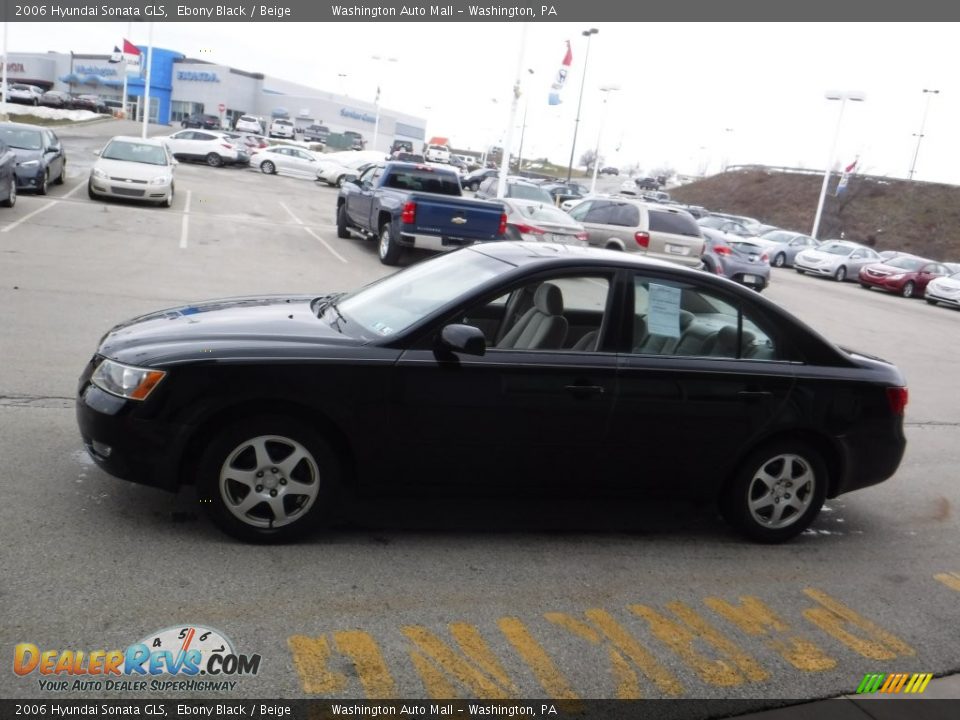 2006 Hyundai Sonata GLS Ebony Black / Beige Photo #6