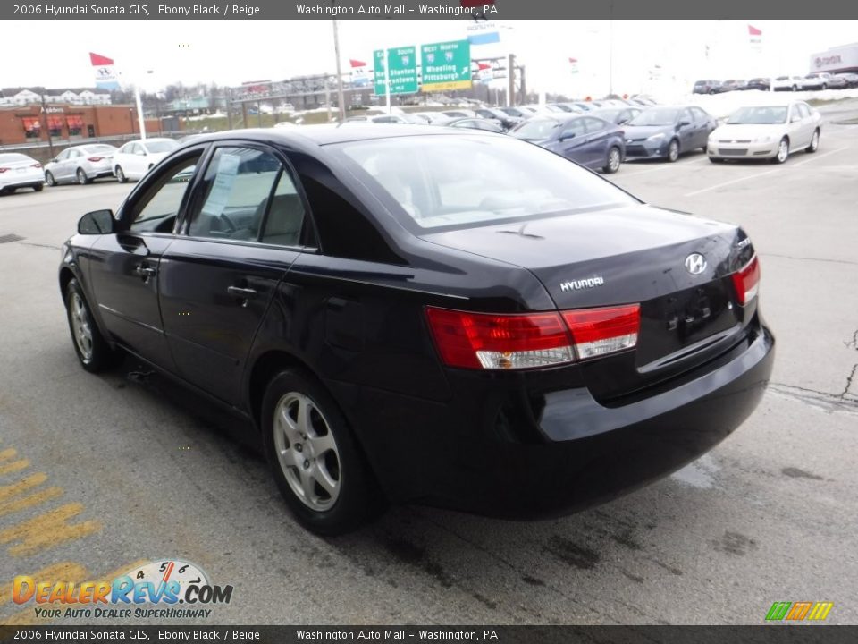2006 Hyundai Sonata GLS Ebony Black / Beige Photo #7
