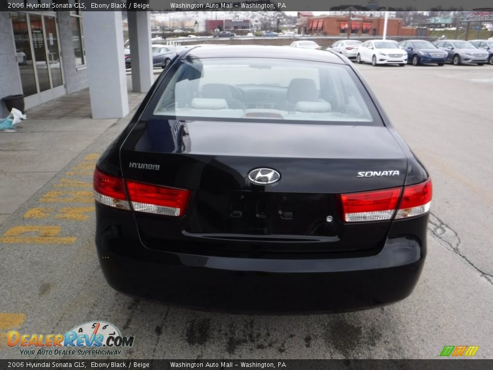 2006 Hyundai Sonata GLS Ebony Black / Beige Photo #8