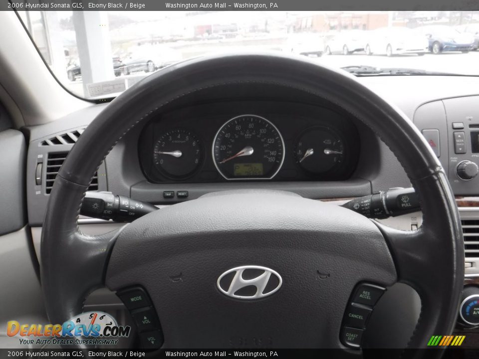 2006 Hyundai Sonata GLS Ebony Black / Beige Photo #15