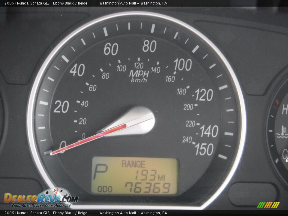 2006 Hyundai Sonata GLS Ebony Black / Beige Photo #20