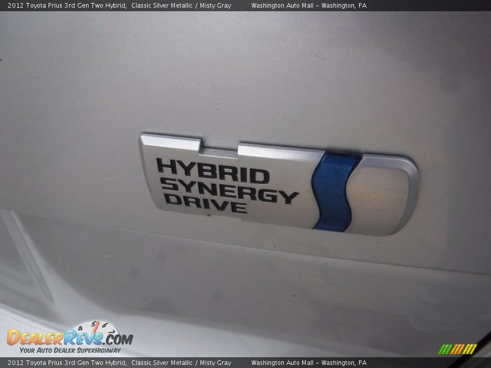 2012 Toyota Prius 3rd Gen Two Hybrid Classic Silver Metallic / Misty Gray Photo #7