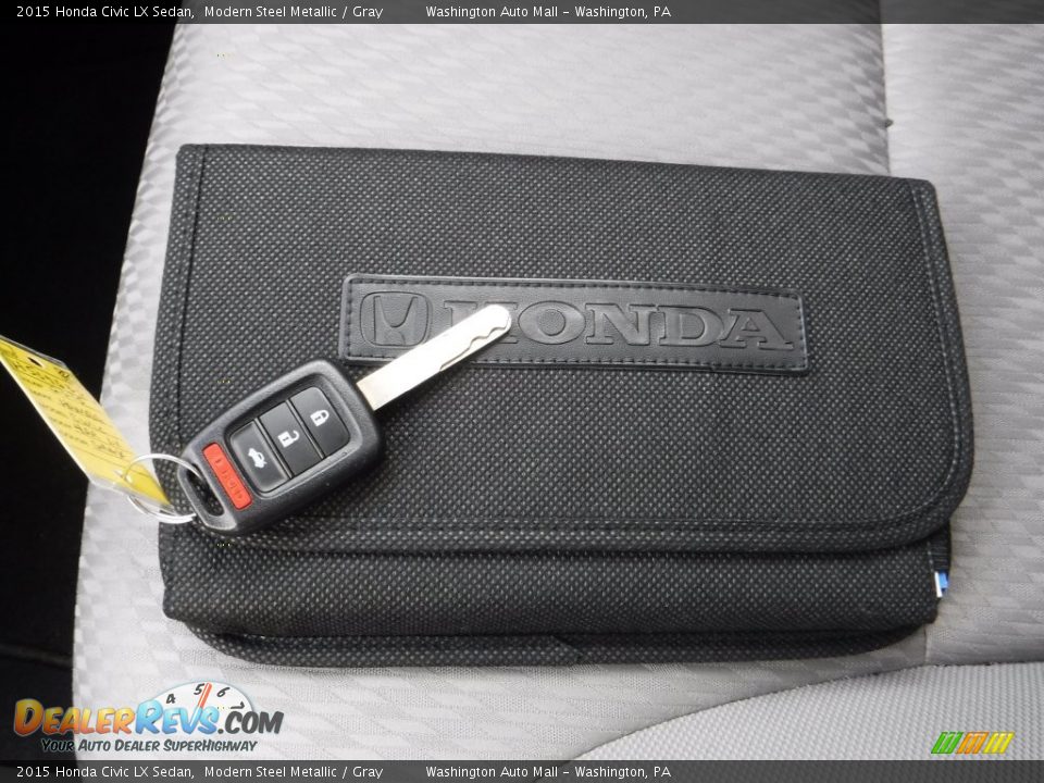 2015 Honda Civic LX Sedan Modern Steel Metallic / Gray Photo #18
