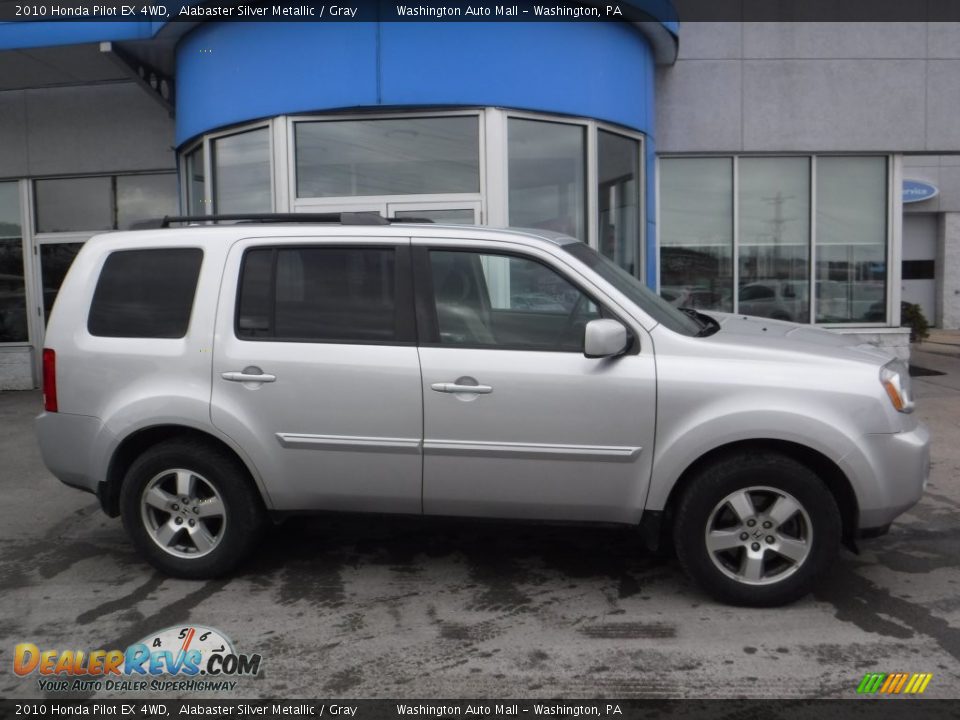 2010 Honda Pilot EX 4WD Alabaster Silver Metallic / Gray Photo #2