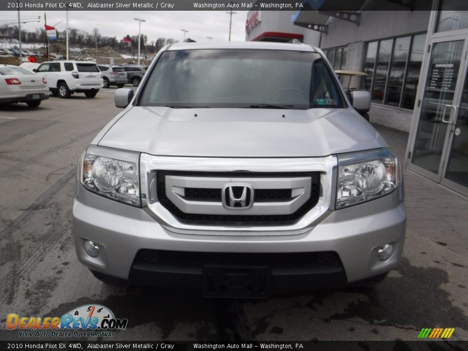 2010 Honda Pilot EX 4WD Alabaster Silver Metallic / Gray Photo #3