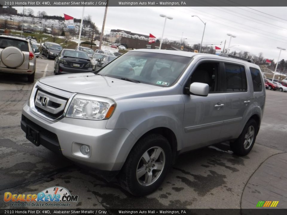2010 Honda Pilot EX 4WD Alabaster Silver Metallic / Gray Photo #4